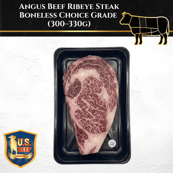 Rare Food Shop Angus Beef Angus Beef Ribeye Steak Boneless – Choice Grade (300–330g)