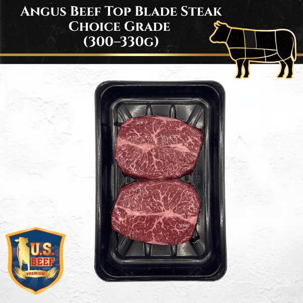 Rare Food Shop Angus Beef Angus Beef Top Blade Steak – Choice Grade (300–330g)