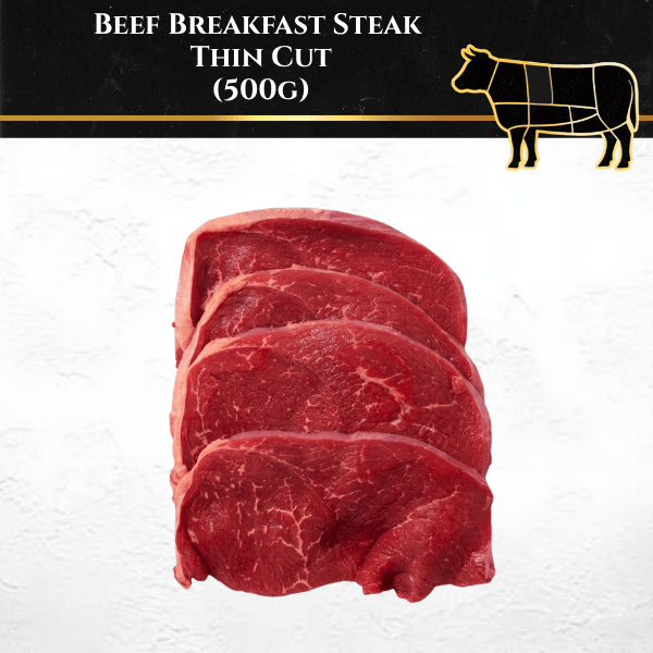 Rare Food Shop Everyday Beef Beef Breakfast Steak – Thin Cut (500g)