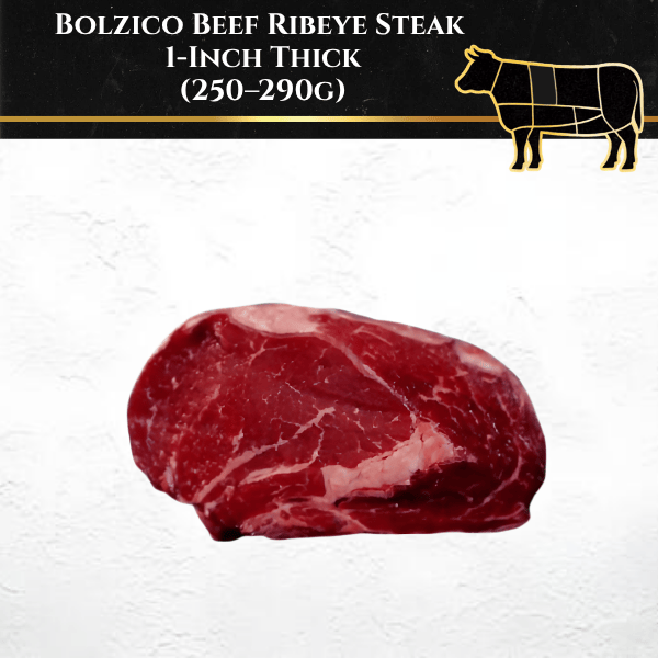 Rare Food Shop Imported Beef Bolzico Beef Ribeye Steak – 1-Inch Thick (250–290g)