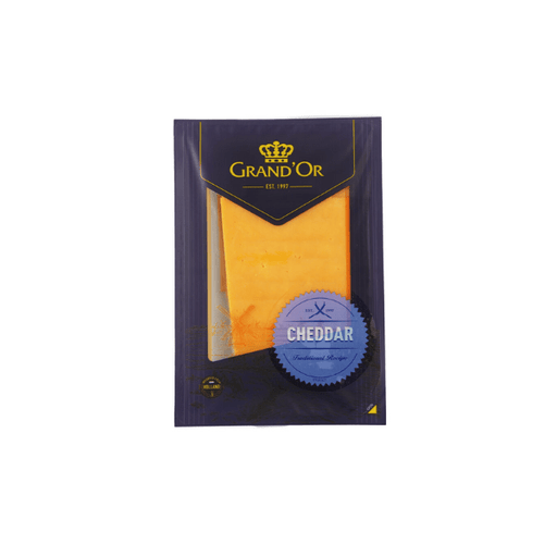 Rare Food Shop Gourmet Cheese Cheddar Mild Yellow Sliced 160g (Grand Or) (Grandor)(Netherlands)
