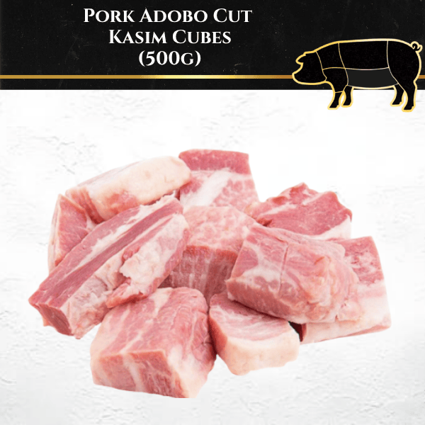 Rare Food Shop Pork Pork Adobo Cut – Kasim Cubes (500g)