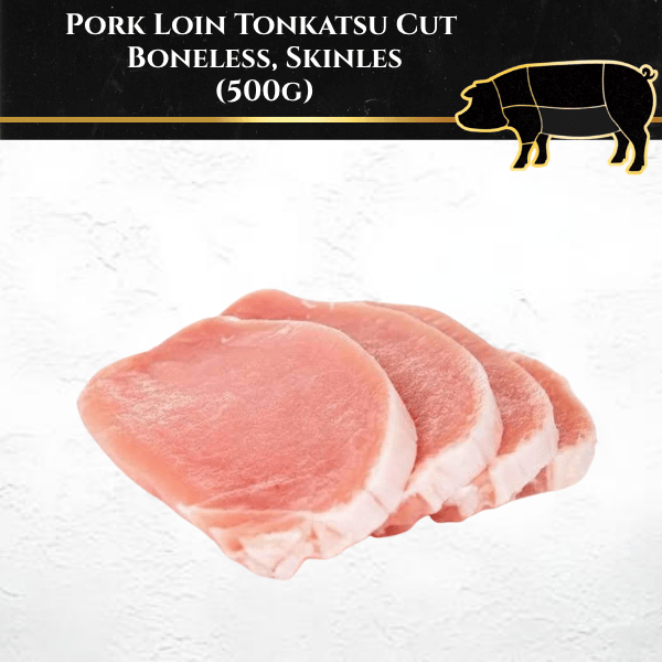 Rare Food Shop Pork Pork Loin Tonkatsu Cut – Boneless, Skinless (500g)