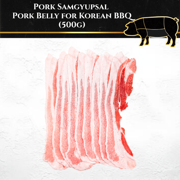 Rare Food Shop Pork Pork Samgyupsal – Pork Belly for Korean BBQ (500g)