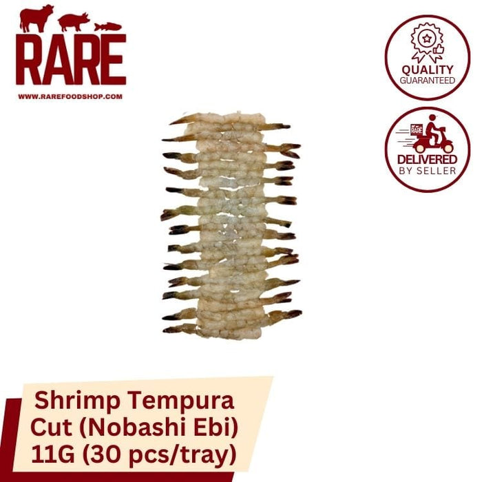 Rare Food Shop Processed Seafood Shrimp Tempura Cut (Nobashi Ebi) 11g (30 pcs/tray)